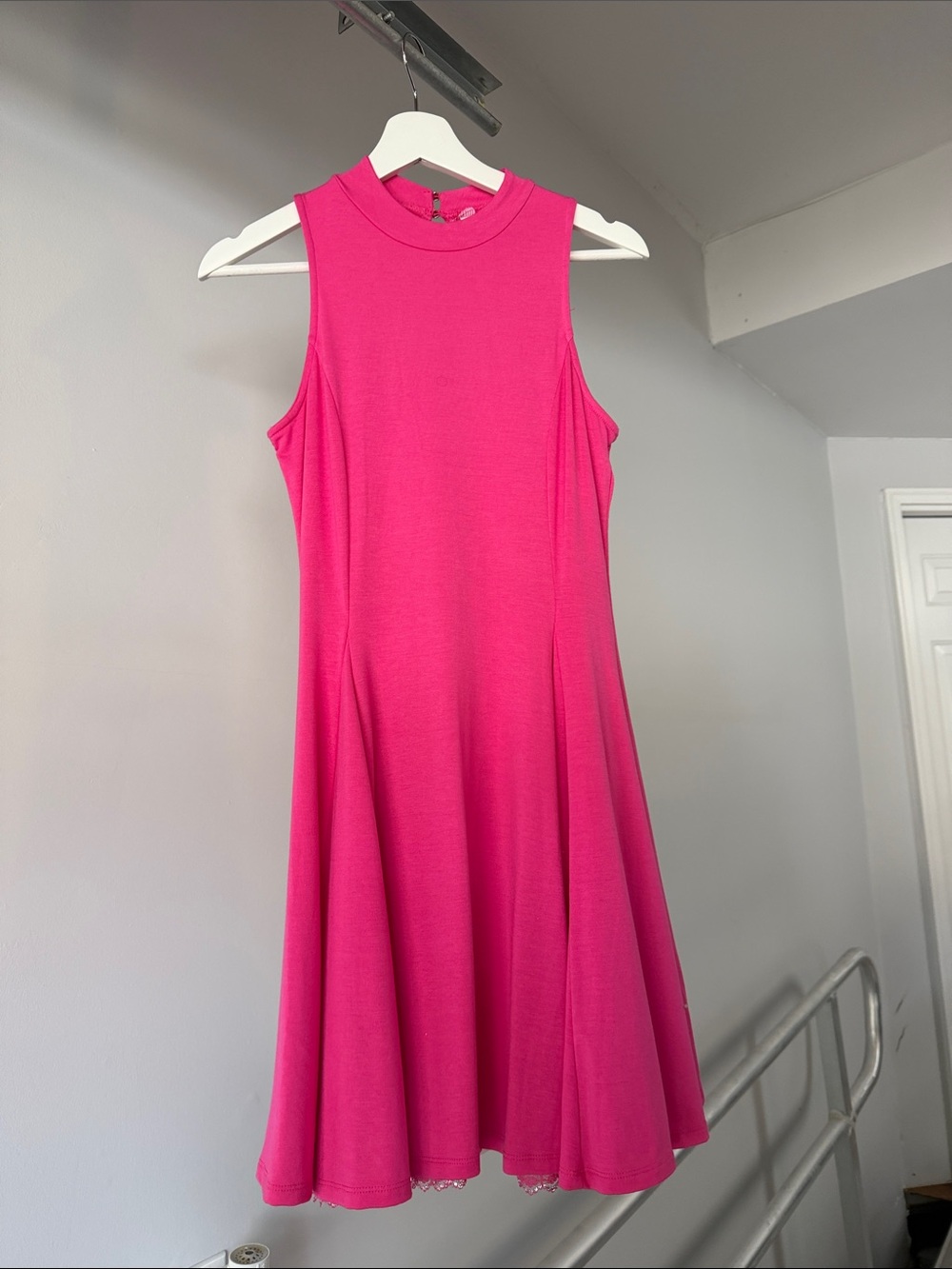 Women’s Sleeveless Hot Pink A-Line Mini Dress